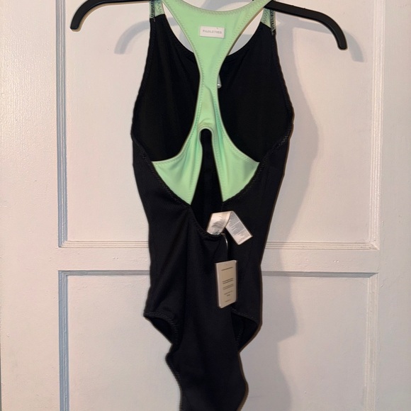 Fabletics Black and Green Racerback swimsuit small NWT - Picture 6 of 7